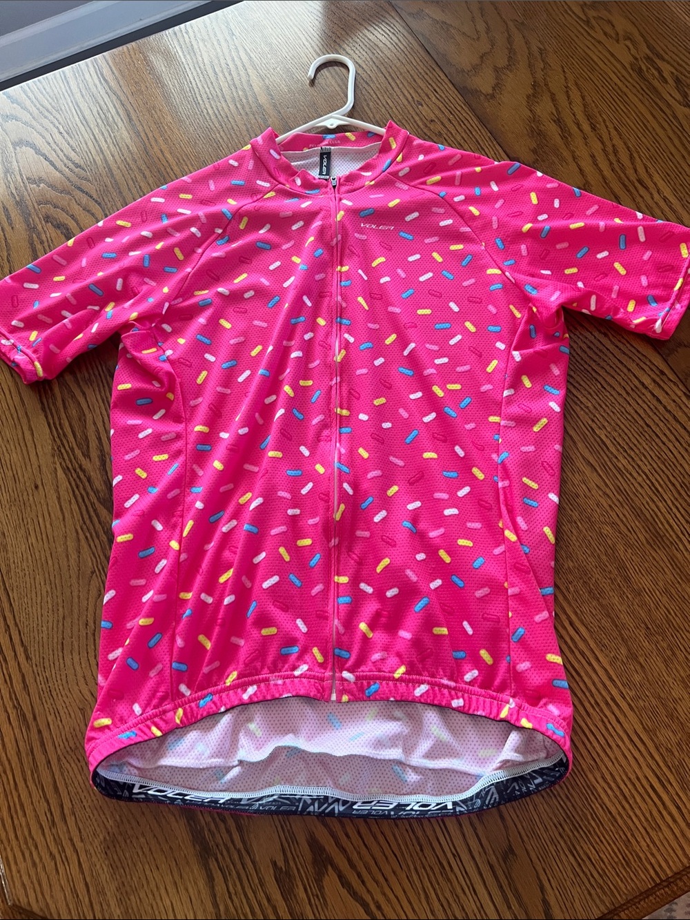 Men's Pink Cycling Jersey with Sprinkle Print - Unknown Brand